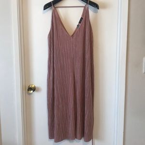 Topshop Pink Metallic Dress